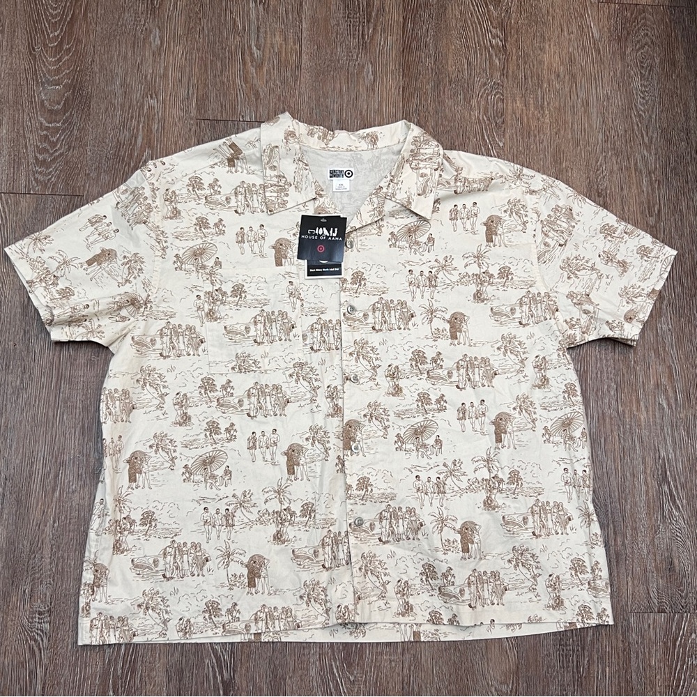 House of Aama x Target Black History Month Toile Camp Shirt NWT | Size: XXL
